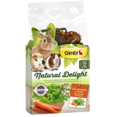 Натурално лакомство за гризачи GIMBI NATURAL DELIGHT AROMATIC HERBS WITH CARROTS 100гр. с ароматни билки и моркови